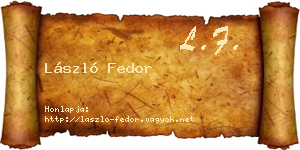 László Fedor névjegykártya