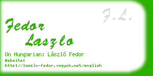 fedor laszlo business card